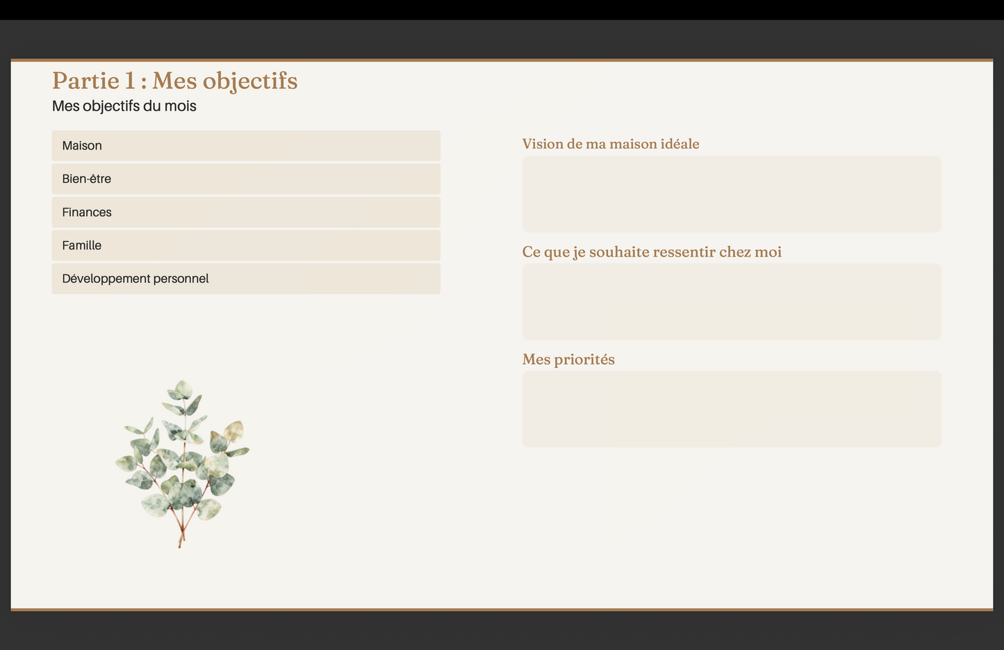 Planner Maison Organisée & Bien-être | PDF Téléchargeable